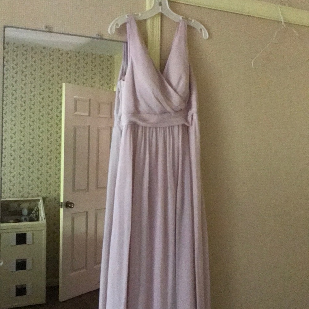 beautiful adrianna papell blush/pink maxi dress